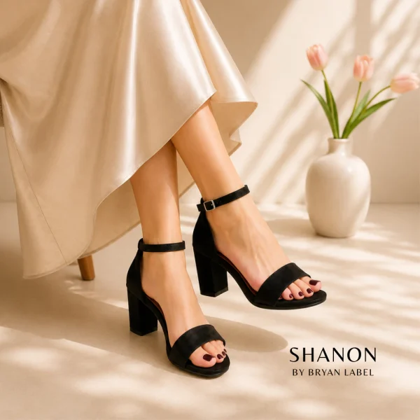 Bryan Shanon Heels Wanita Premium – Sandal Heels Elegan untuk Kerja, Kondangan & Pesta
